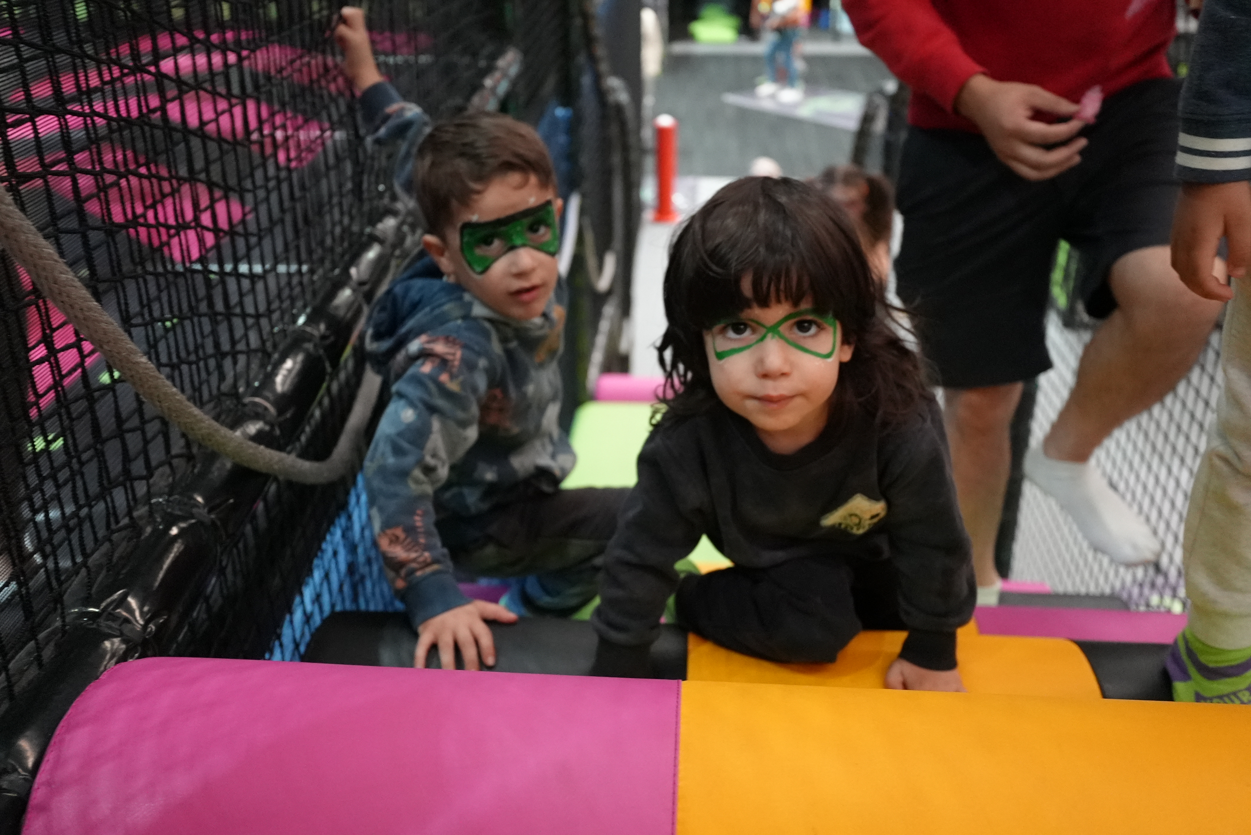 Young children playing in the junior arena at Flip Out Frenchs Forest
