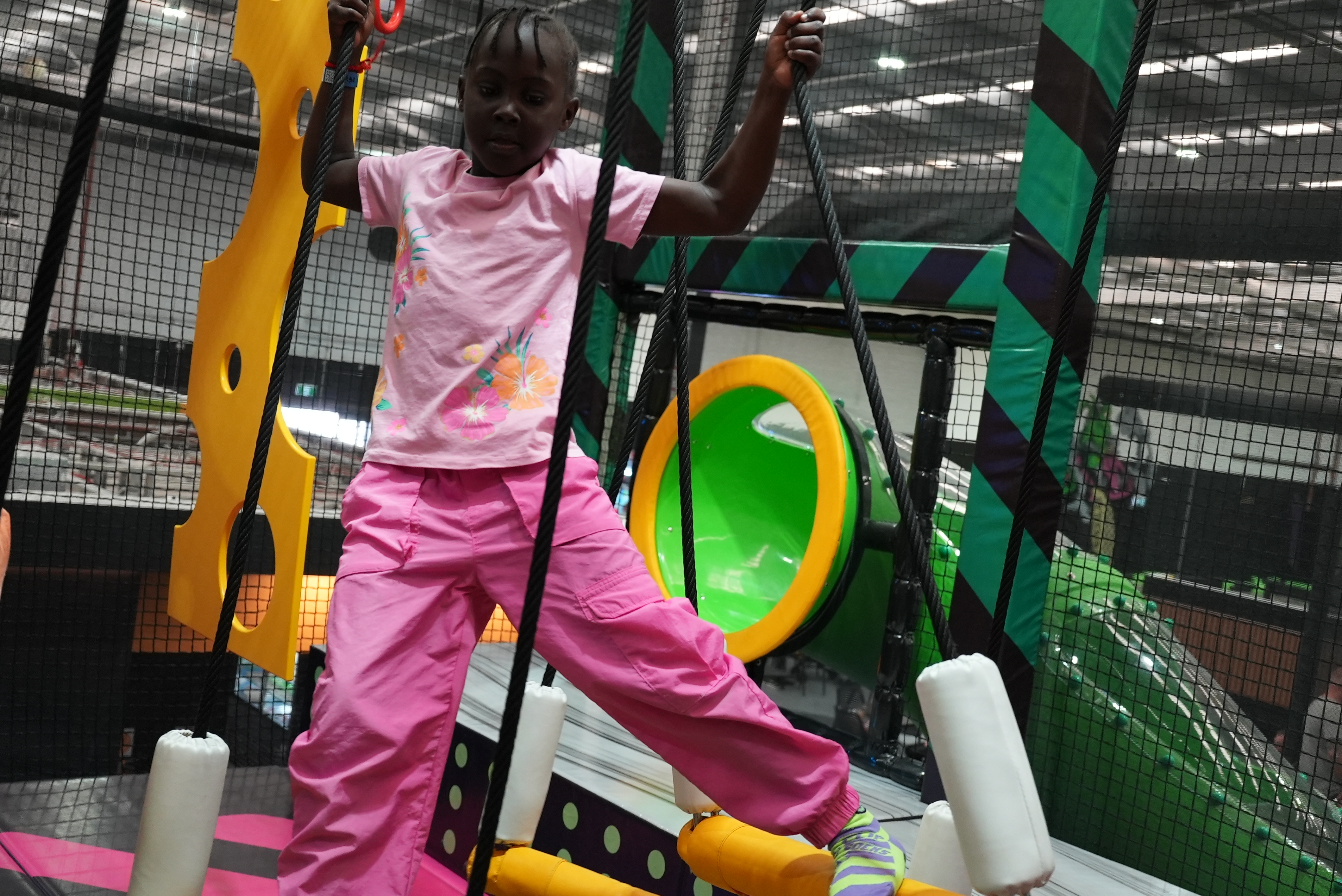 Ninja-warrior course at Flip Out Frenchs Forest
