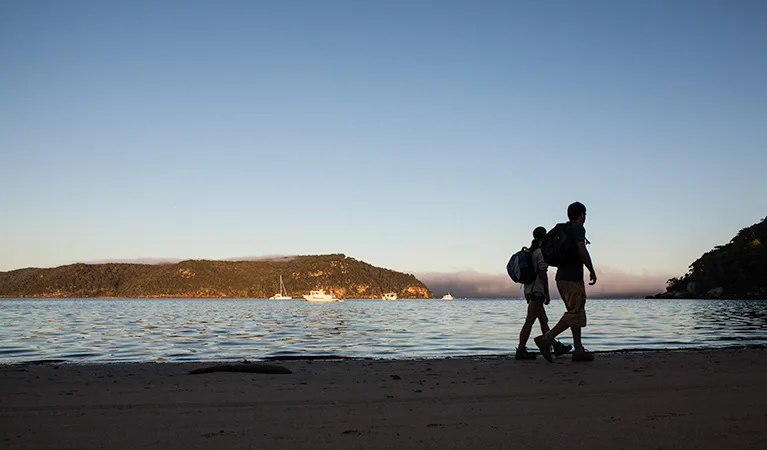 Barrenjoey Lighthouse and original sandstone keepers' cottages on the headland.