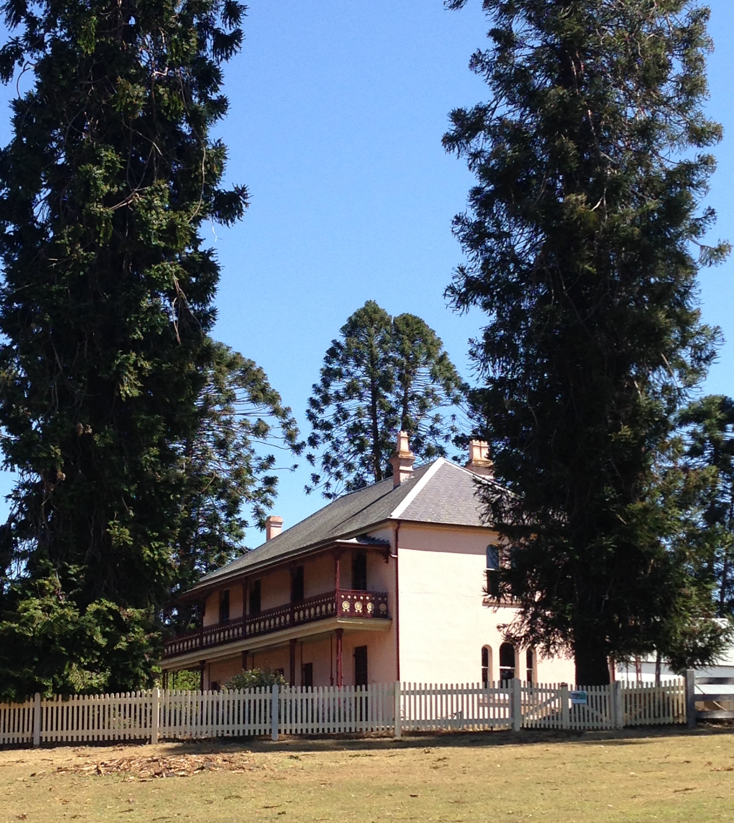 The heritage two-storey Bella Vista homestead at Bella Vista Farm Park, Bella Vista NSW.